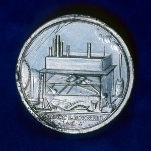 Bagsiden af erindringsmedaljen til Joseph Priestley, engelsk kemiker, 1803 af Unbekannt