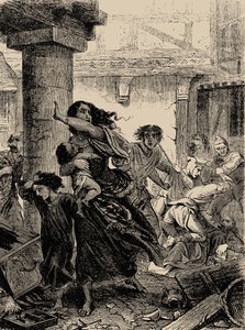 Rhinland-massakren på jøderne i 1096, 1866. af Unbekannt