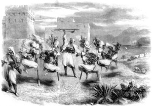 Riffian bryllupsdans i Tanger, 1860 af Unbekannt