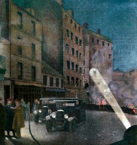 Optøjer på Rue Nationale, Paris, 1934 af Unbekannt
