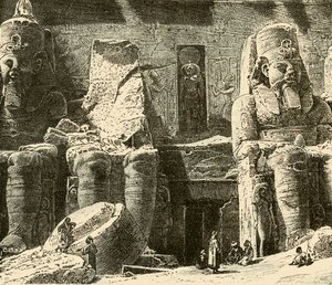 Klippetempler ved Abousimbel, 1890. af Unbekannt