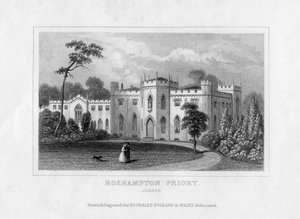 Roehampton Priory, Surrey, midten af det 19. århundrede af Unbekannt