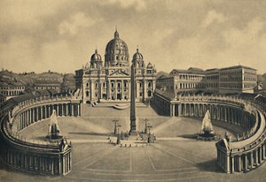 Roma - Basilikaen og Sankt Peterspladsen. Vatikanets palads, 1910 af Unbekannt