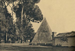 Roma - Caius Cestius gravpyramide - Sankt Pauls port på Ostia-vejen, 1910 af Unbekannt