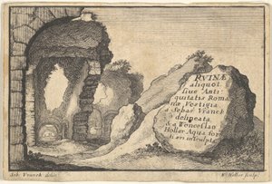 Romerske ruiner, anden version af titelbladet, ca. 1650. af Unbekannt