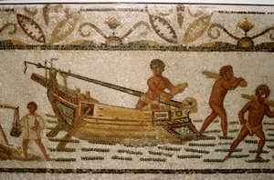 Romersk havmosaik, 2.-3. århundrede af Unbekannt