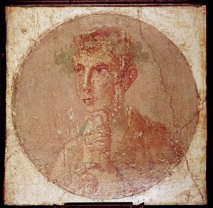 Romersk portrætmaleri af en ung mand, Pompeji, Italien af Unbekannt