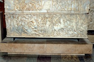 Romersk sarkofag med legenden om Selene og Endymion, 230-235 e.Kr. af Unbekannt