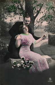 Romantisk postkort, c1910 af Unbekannt