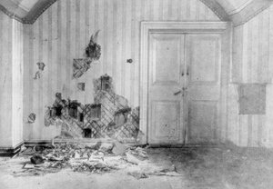 Værelse, hvor zar Nicholas II og hans familie blev henrettet, Jekaterinburg, Rusland, 17. juli 1918 af Unbekannt