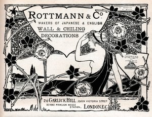 Rottmann & Co., producenter af japanske og engelske væg- og loftdekorationer, 1897 af Unbekannt
