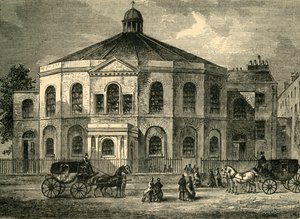 Rowland Hills Chapel i 1814, c1878. af Unbekannt