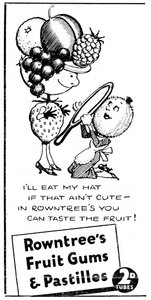 Rowntrees Fruchtgummis und Pastillen, 1938