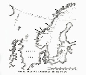 Royal Marine landinger i Norge, Anden Verdenskrig, 1940 1944. af Unbekannt
