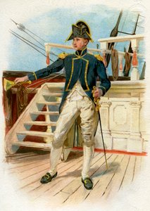 Royal Navy Post Captain, 18. århundrede c1890-c1893 af Unbekannt