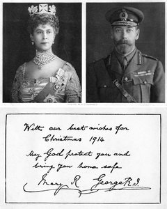 Kongelig julehilsen til de britiske tropper, 1914 af Unbekannt