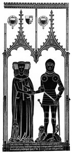 Gnidning af middelaldergraveret messing, c1421 1901 af Unbekannt