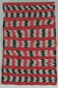 Tæppe båndet med diamantstriber, ca. 1890-1900. af Unbekannt