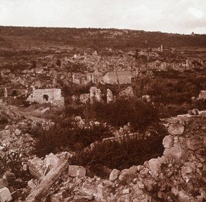 Ruiner, Anizy-le-Château, Nordfrankrig, c1914-c1918 af Unbekannt