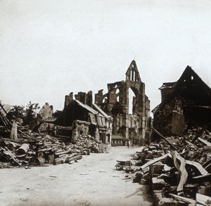Ruiner, Craonne, Nordfrankrig, c1914-c1918 af Unbekannt