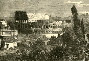 Ruiner af Colosseum, fra Palatinen, 1890. af Unbekannt