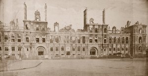 Ruinerne af Hotel de Ville, Paris, maj 1871 af Unbekannt
