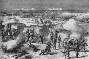 Russisk angreb på en tyrkisk tvivl, 1902 af Unbekannt