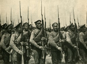 Russiske soldater, Første Verdenskrig, 1914, c1920. af Unbekannt