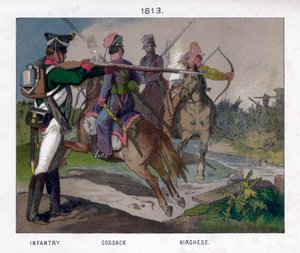 Russiske soldater fra 1813 1800-tallet af Unbekannt