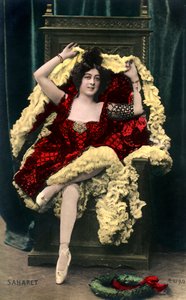 Saharet 1879-1942, australsk musikhuskunstner, begyndelsen af det 20. århundrede af Unbekannt