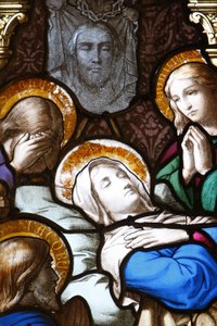 Saint-Corentin (Saint Corentin) katedral, Quimper Glasmosaik: Dormition, Quimper, Frankrig af Unbekannt