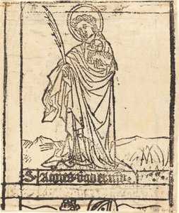 Sankt Agnes [verso], sandsynligvis 14601480. af Unbekannt