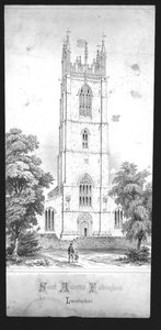Saint Andrews Church, Falkingham, Lincolnshire, begyndelsen af det 19. århundrede af Unbekannt