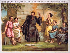 Saint Benoit instruerer børnene, 1800-tallet af Unbekannt