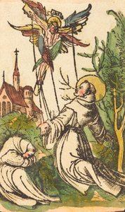 Sankt Frans modtager Stigmata, 15001510. af Unbekannt
