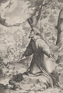 Sankt Frans modtager Stigmata, 1590-1620. af Unbekannt