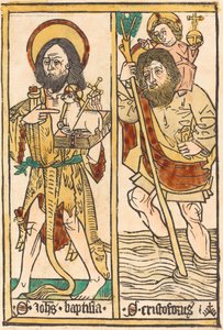 Sankt Johannes Døberen og Sankt Christopher, 14701480. af Unbekannt