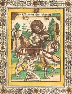 Sankt Martin og tiggeren, ca. 1490. af Unbekannt