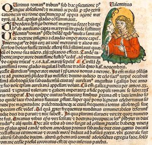 Sankt Valentin fra Nürnbergkrøniken, 1493 af Unbekannt