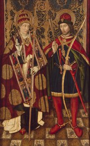 De hellige Fabian og Sebastian, 1475-1499 af Unbekannt