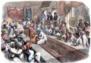 Salg i Calcutta af værdifulde regeringsgaver og Lucknow-juveler, 1860 af Unbekannt