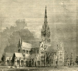 Salisbury Cathedral, 1890. af Unbekannt