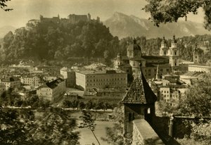Salzburg fra Kapuzinerberg, Østrig, c1935. af Unbekannt