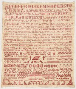 Sampler, 1800-tallet. af Unbekannt
