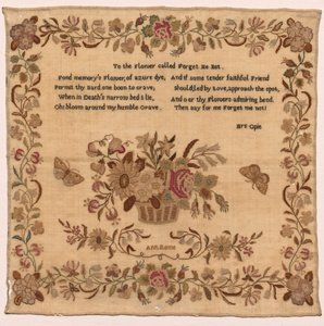 Sampler, 1800-tallet. af Unbekannt