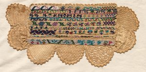 Sampler Fragment, 1800-tallet. af Unbekannt