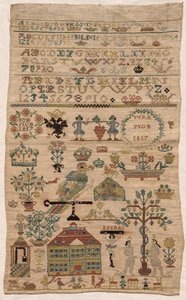 Sampler Fragment, 1817. af Unbekannt