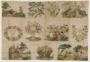 Sampler Fragment, 1819. af Unbekannt