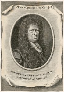 Samuel Pepys, engelsk Clerk of the Acts to the Navy Board og dagbogsskriver, 1666. af Unbekannt