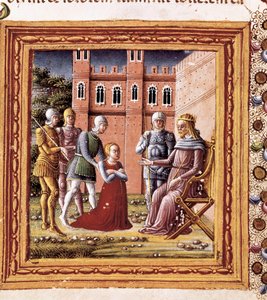 Sarah præsenterede for Farao, Miniature malet af Marco Giovanni Dell